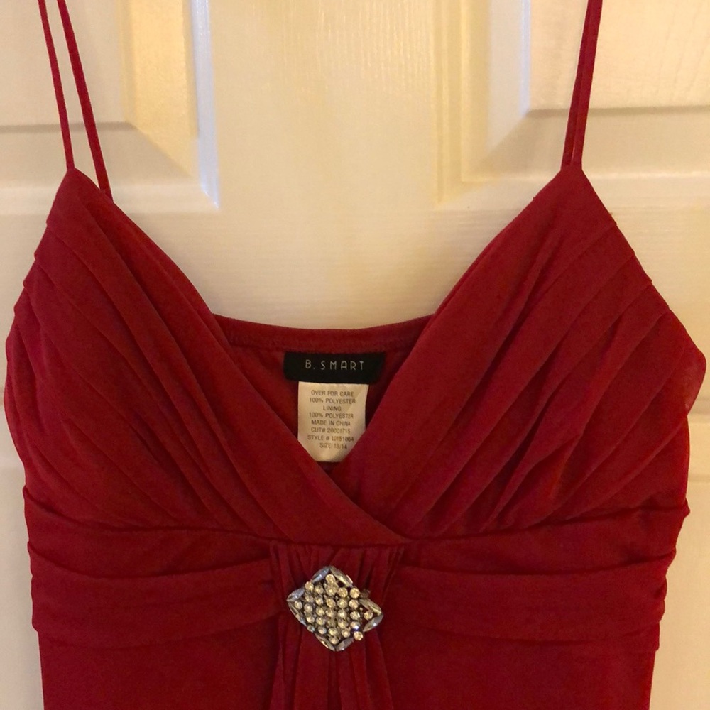 Lightly worn red long party dress